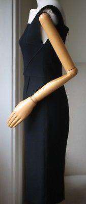 ROLAND MOURET WATSON SLEEVELESS WOOL CREPE DRESS UK 10 - Image 4