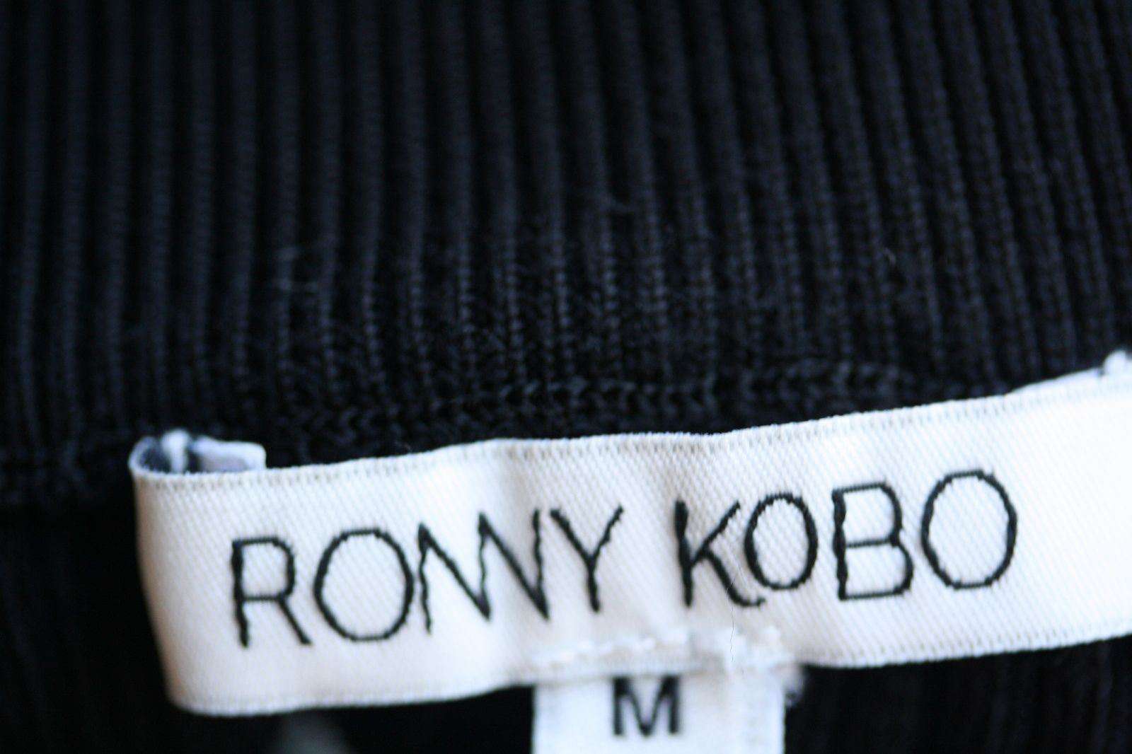 RONNY KOBO STRIPE RIBBED PENCIL MINI SKIRT MEDIUM - Image 5