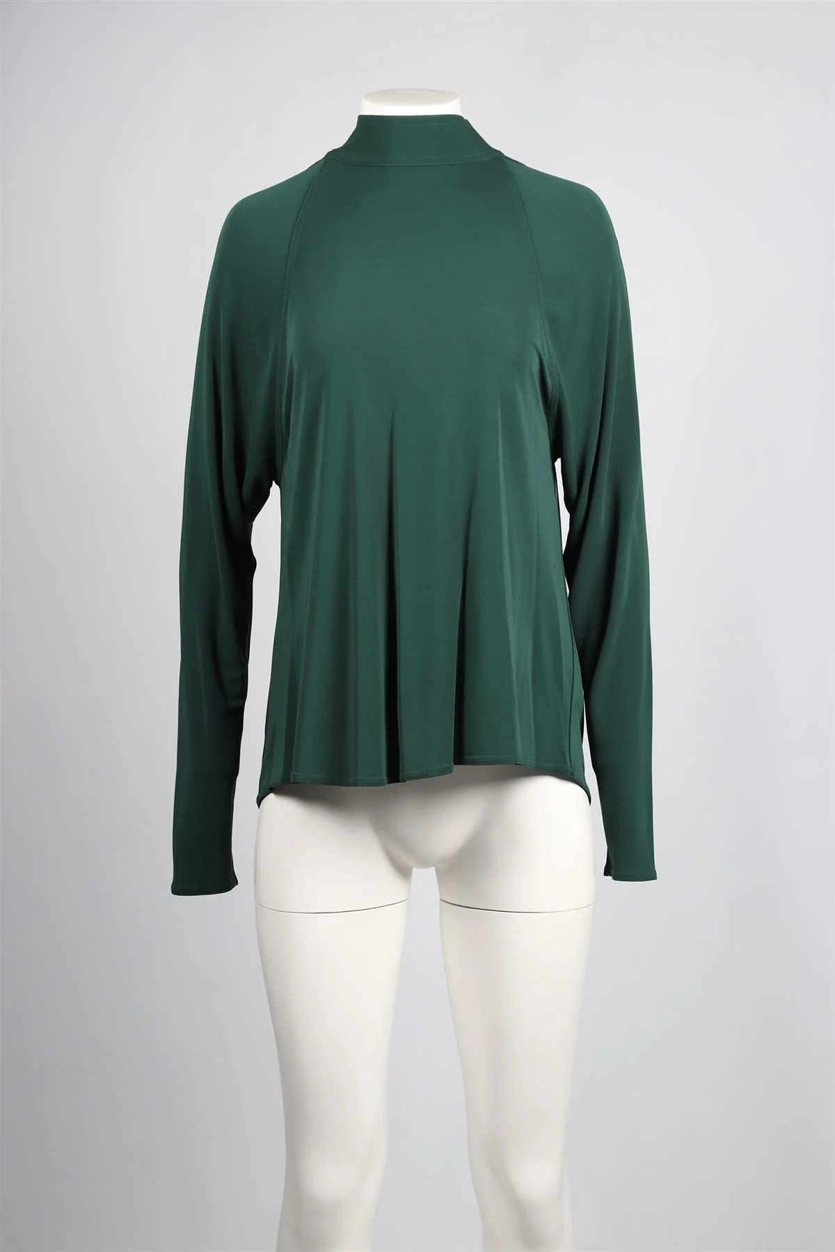 ROSETTA GETTY GREEN CREPE TOP MEDIUM - Image 2