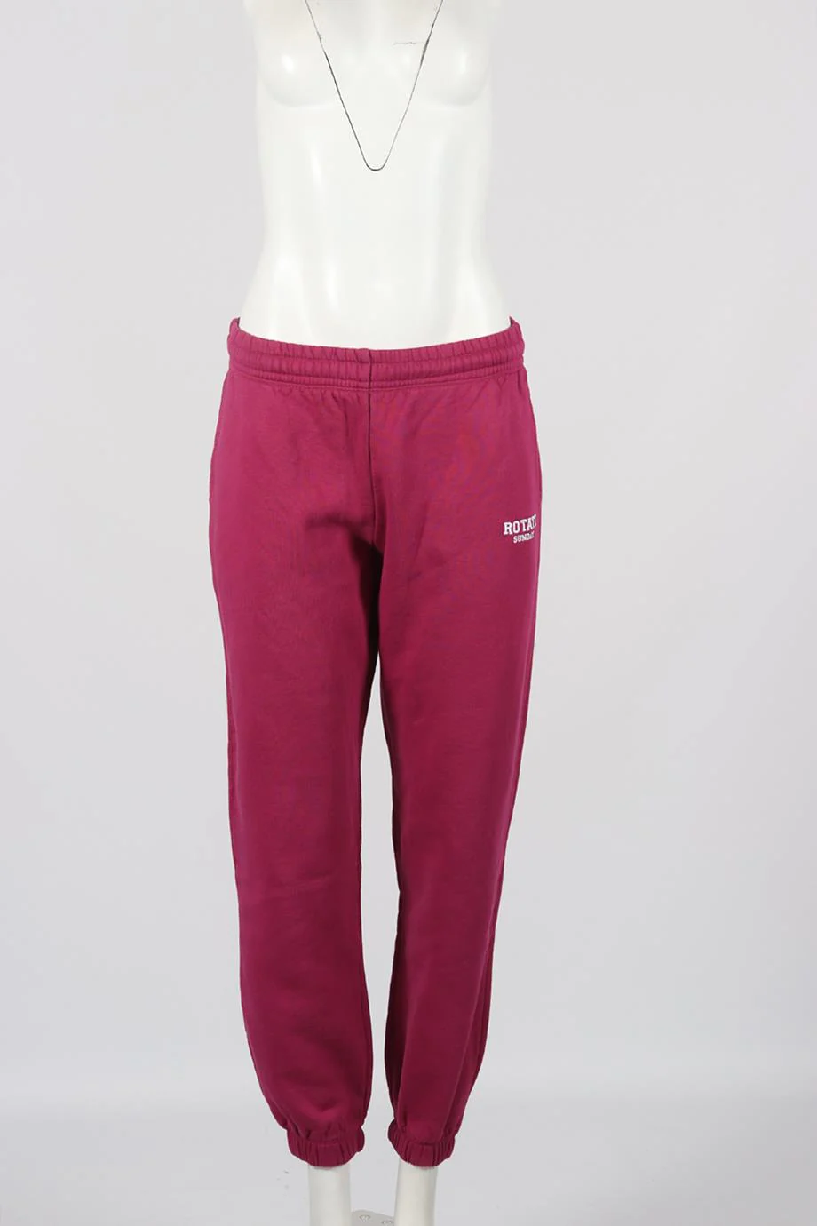 ROTATE BIRGER CHRISTENSEN EMBROIDERED COTTON JERSEY TRACK PANTS SMALL - Image 2