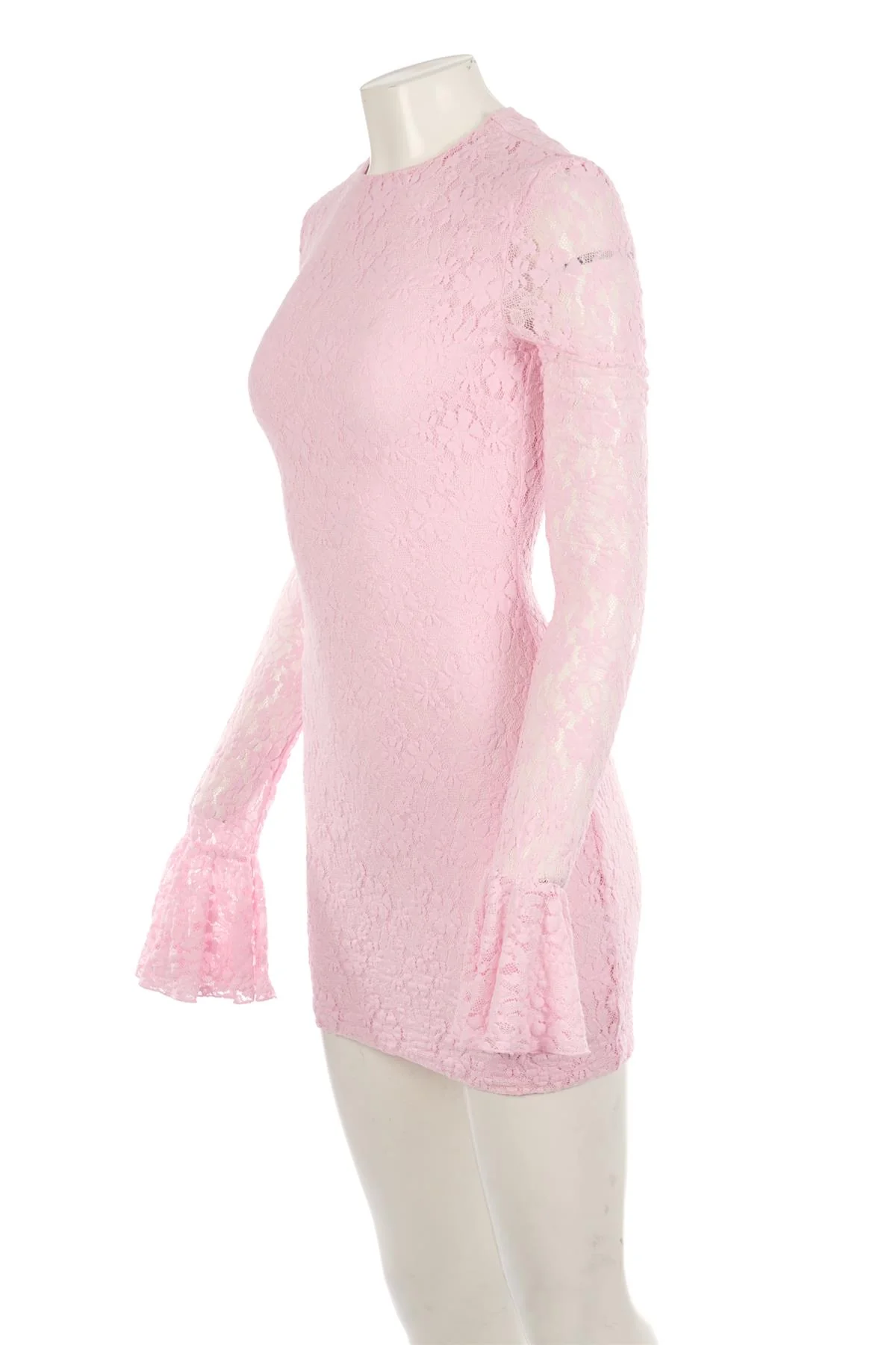 ROTATE BIRGER CHRISTENSEN PINK LACE MINI DRESS SMALL - Image 3