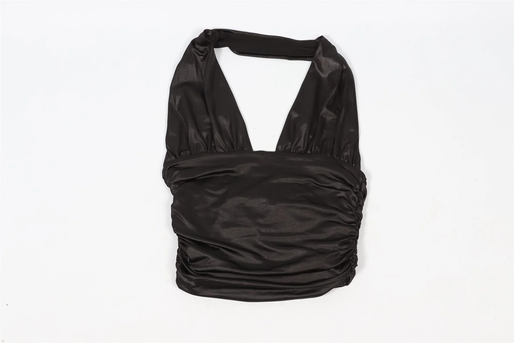 ROTATE BIRGER CHRISTENSON BLACK CROPPED JERSEY TOP UK 4 - Image 4