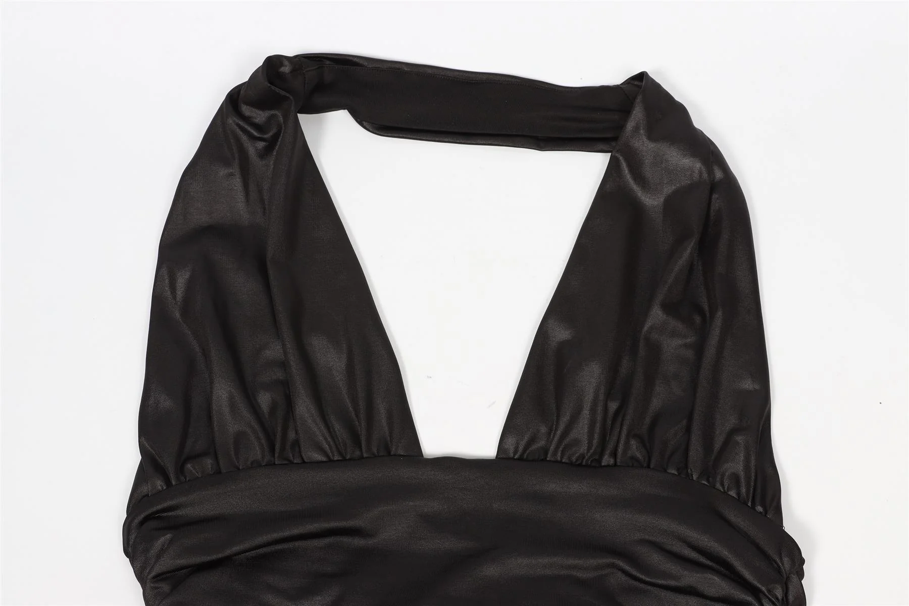 ROTATE BIRGER CHRISTENSON BLACK CROPPED JERSEY TOP UK 4 - Image 5