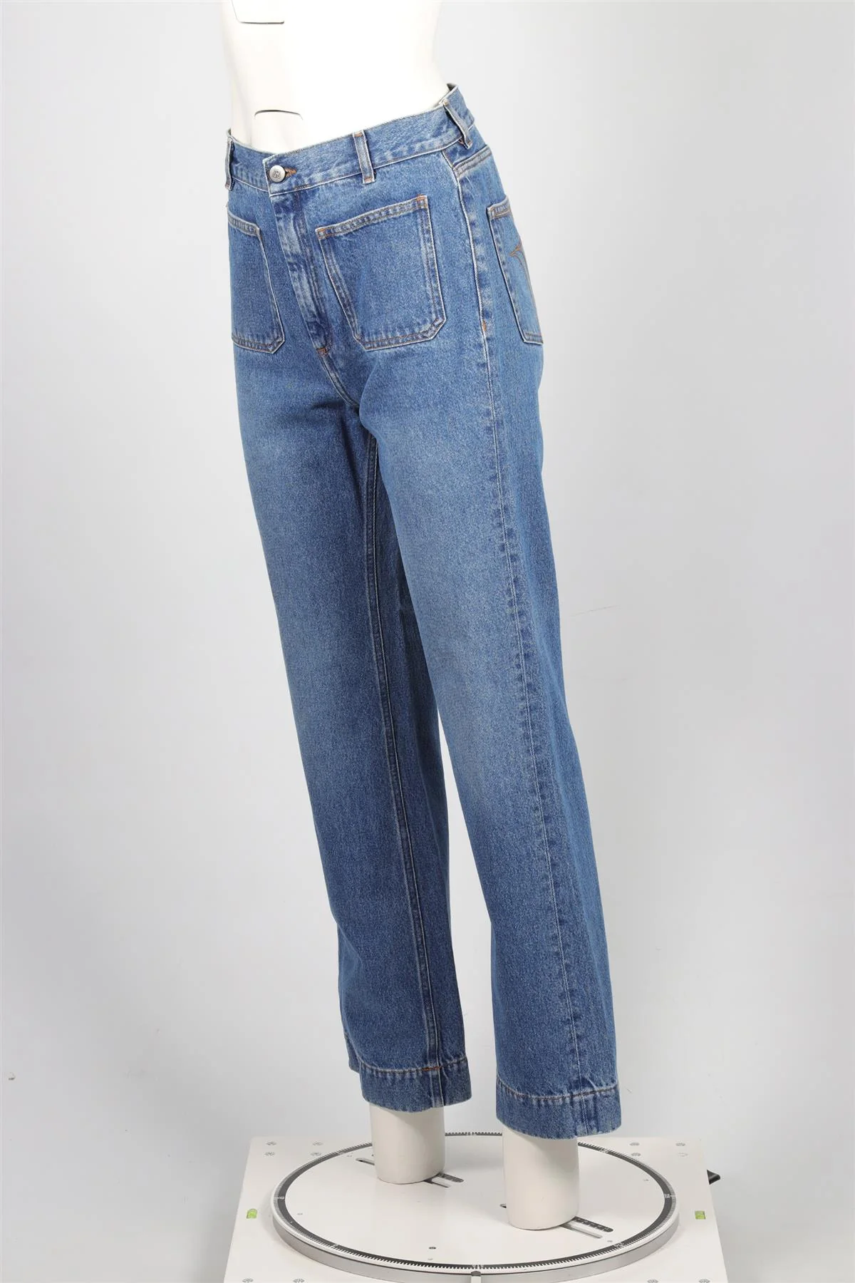 ROUJE BLUE HIGH RISE STRAIGHT LEG JEANS W 29 UK 10-12 - Image 3