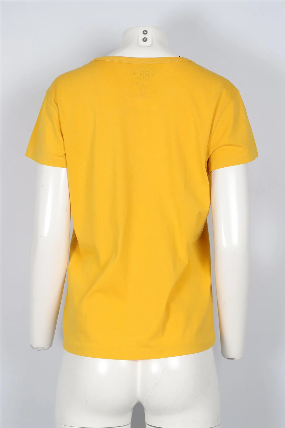 RRL RALPH LAUREN YELLOW COTTON T-SHIRT US 4 UK 8 - Image 4