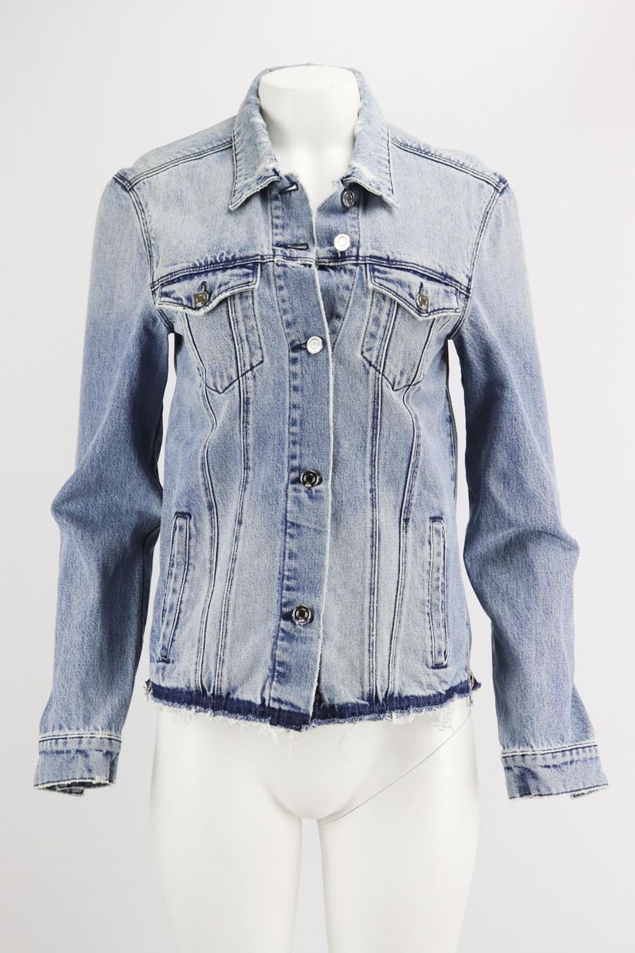 RTA DISTRESSED DENIM JACKET MEDIUM - Image 2