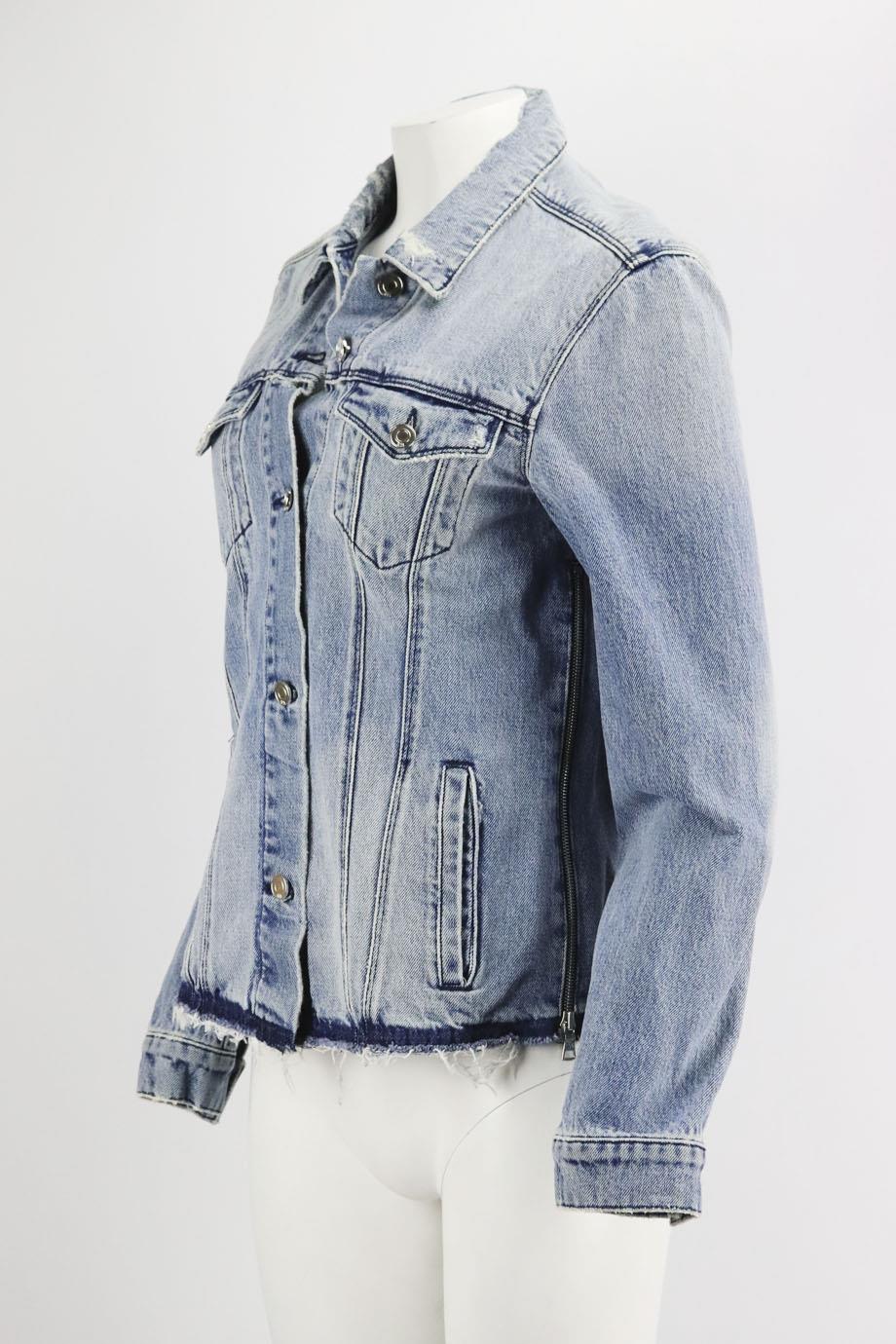 RTA DISTRESSED DENIM JACKET MEDIUM - Image 3