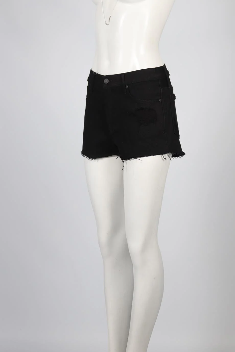 RTA HIGH RISE DENIM SHORTS W26 UK 8 - Image 3
