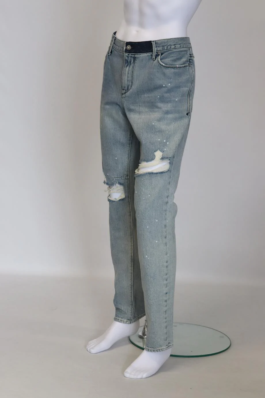 RTA MEN'S DISTRESSED STRAIGHT LEG JEANS UK/US WAIST 38 - Image 3