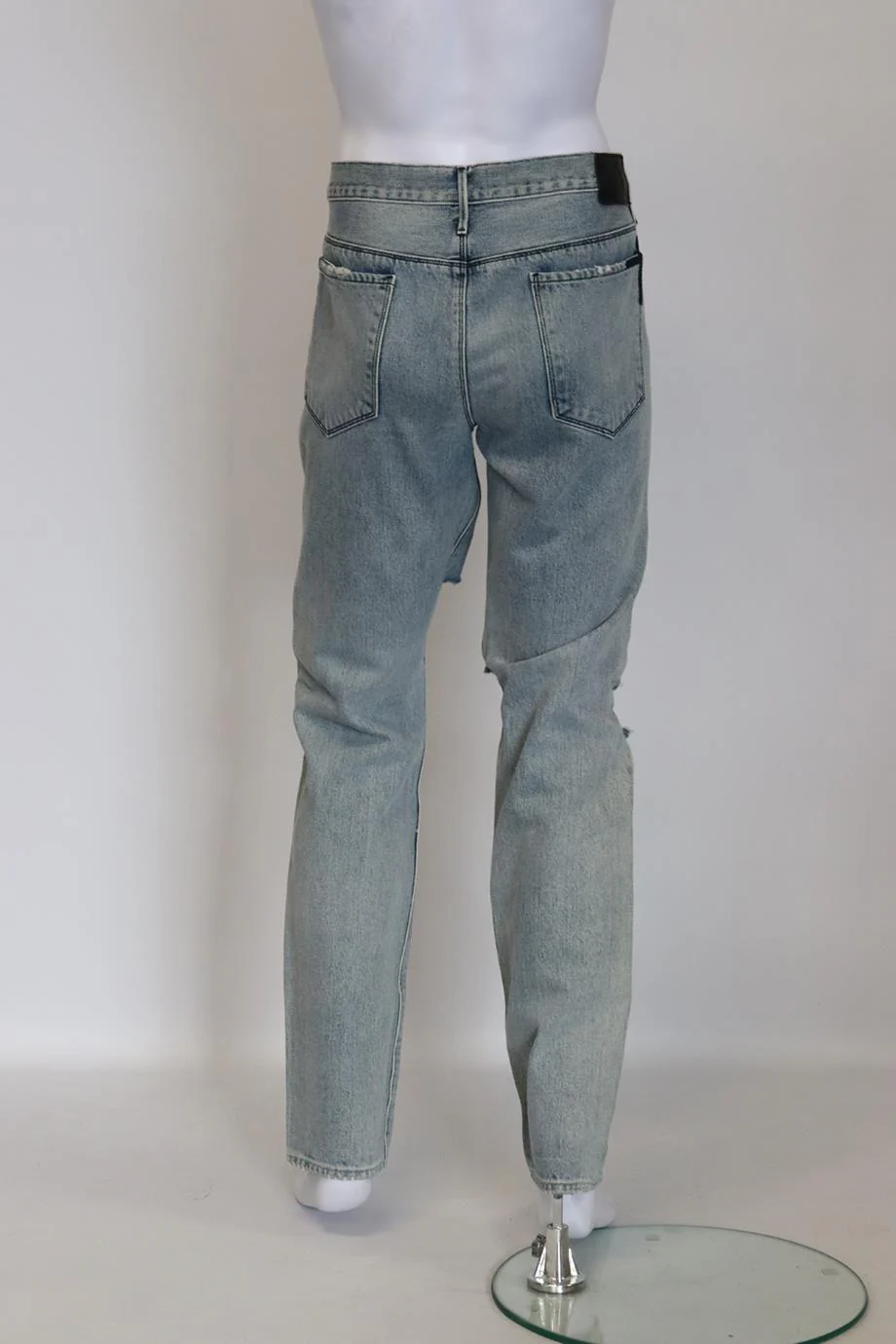 RTA MEN'S DISTRESSED STRAIGHT LEG JEANS UK/US WAIST 38 - Image 4