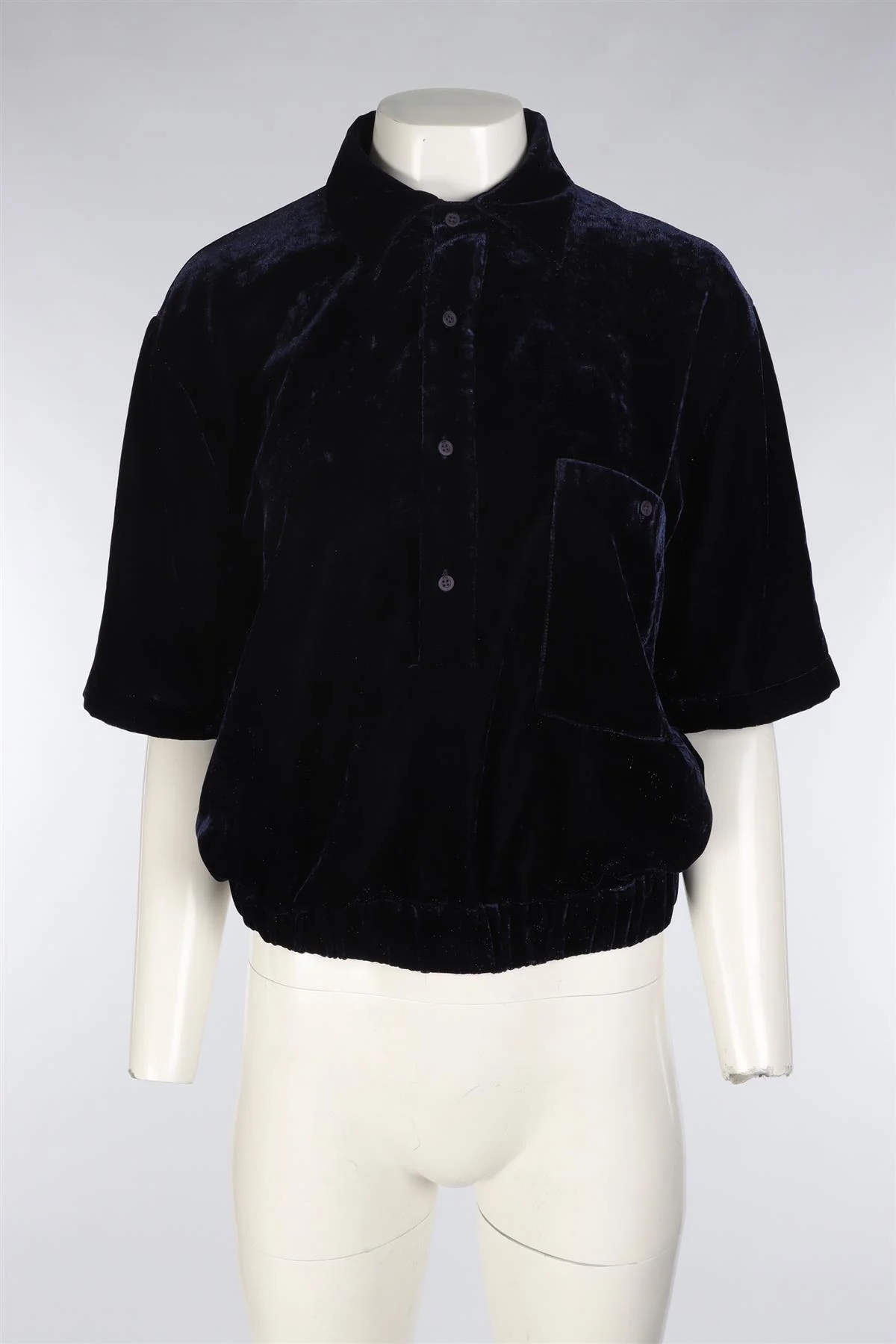 RTA NAVY VELVET SHIRT XSMALL - Image 2