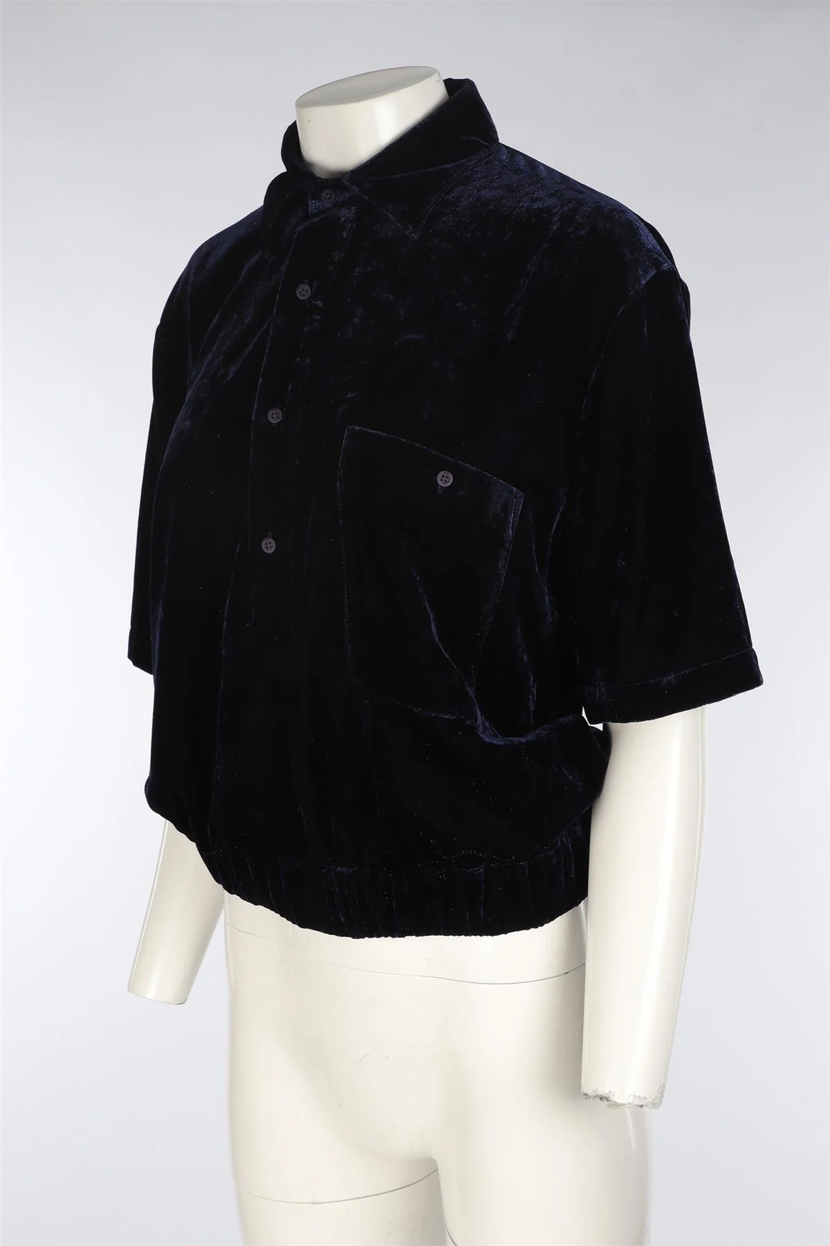 RTA NAVY VELVET SHIRT XSMALL - Image 3