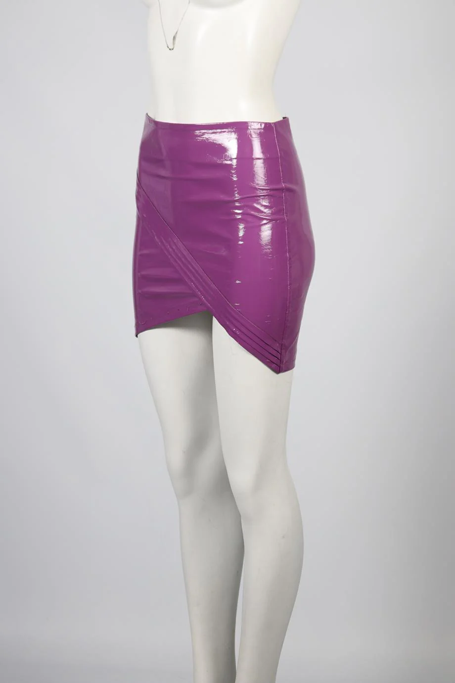 RTA VINYL MINI SKIRT US 4 UK 8 - Image 3