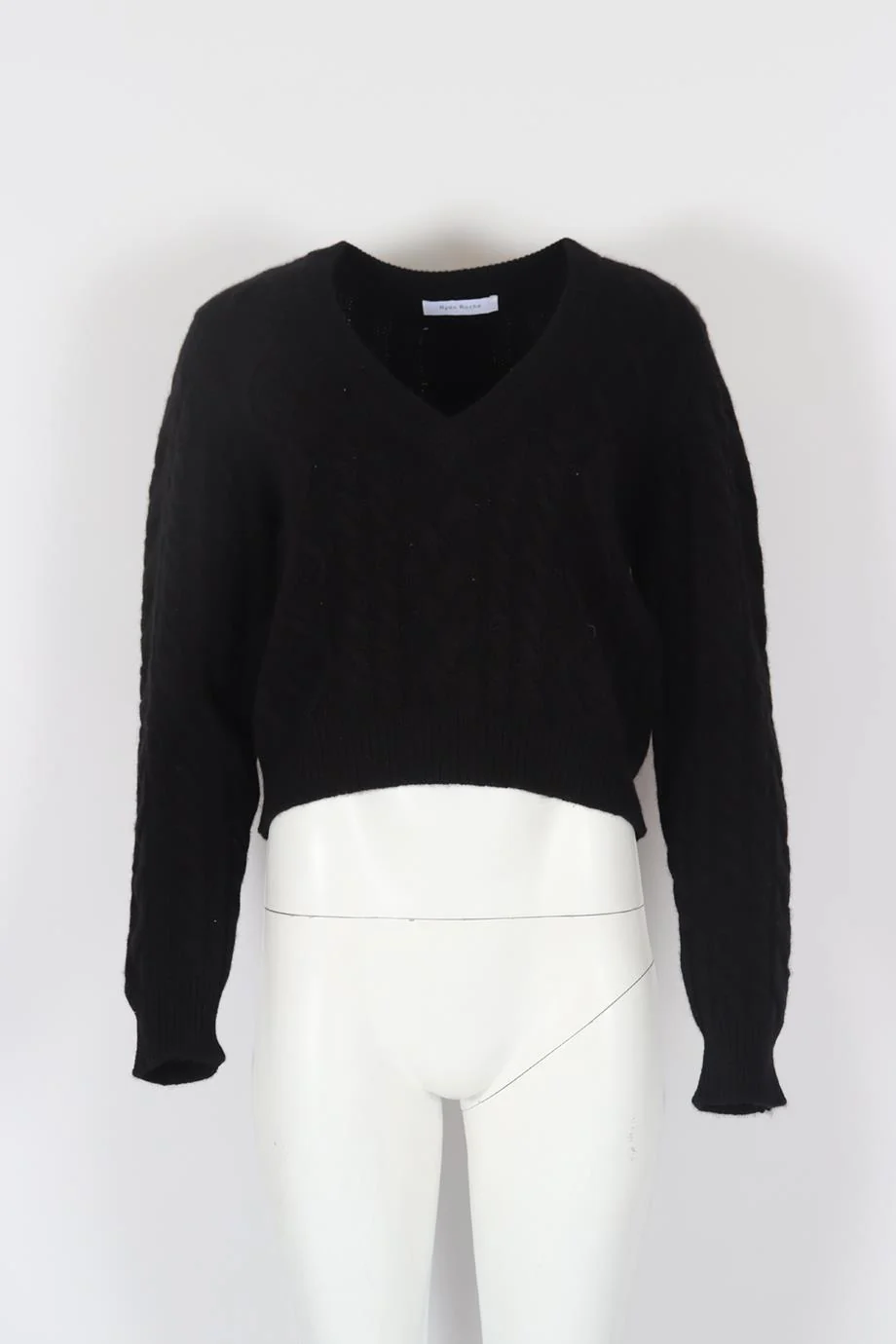RYAN ROCHE CABLE KNIT CASHMERE SWEATER LARGE - Image 2