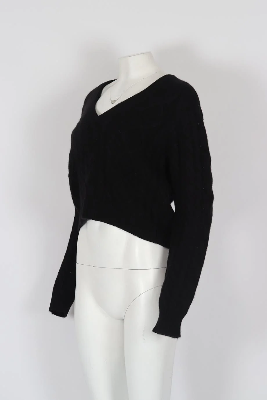 RYAN ROCHE CABLE KNIT CASHMERE SWEATER LARGE - Image 4
