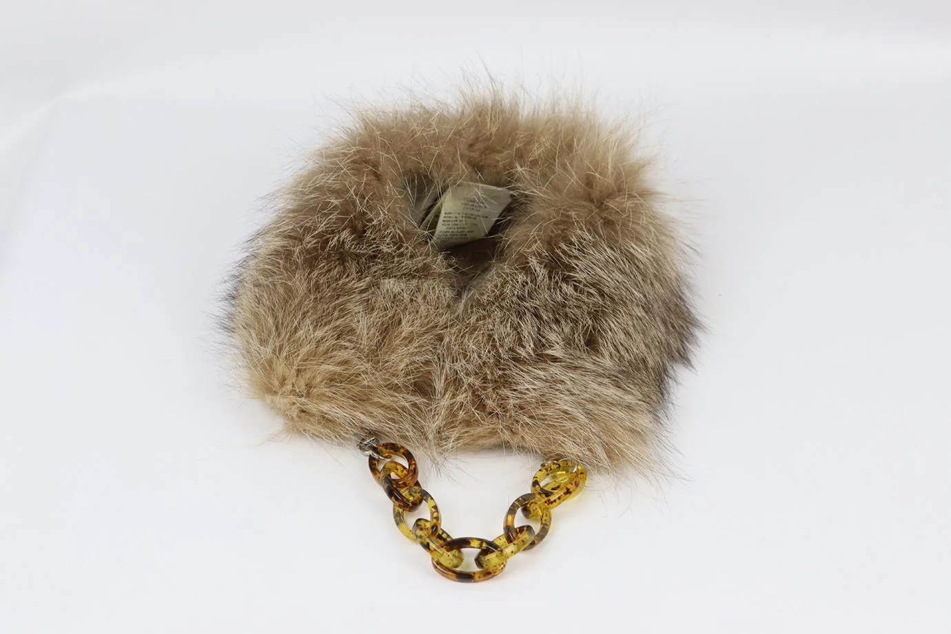 S MAX MARA FOX FUR AND SILK COLLAR - Image 2