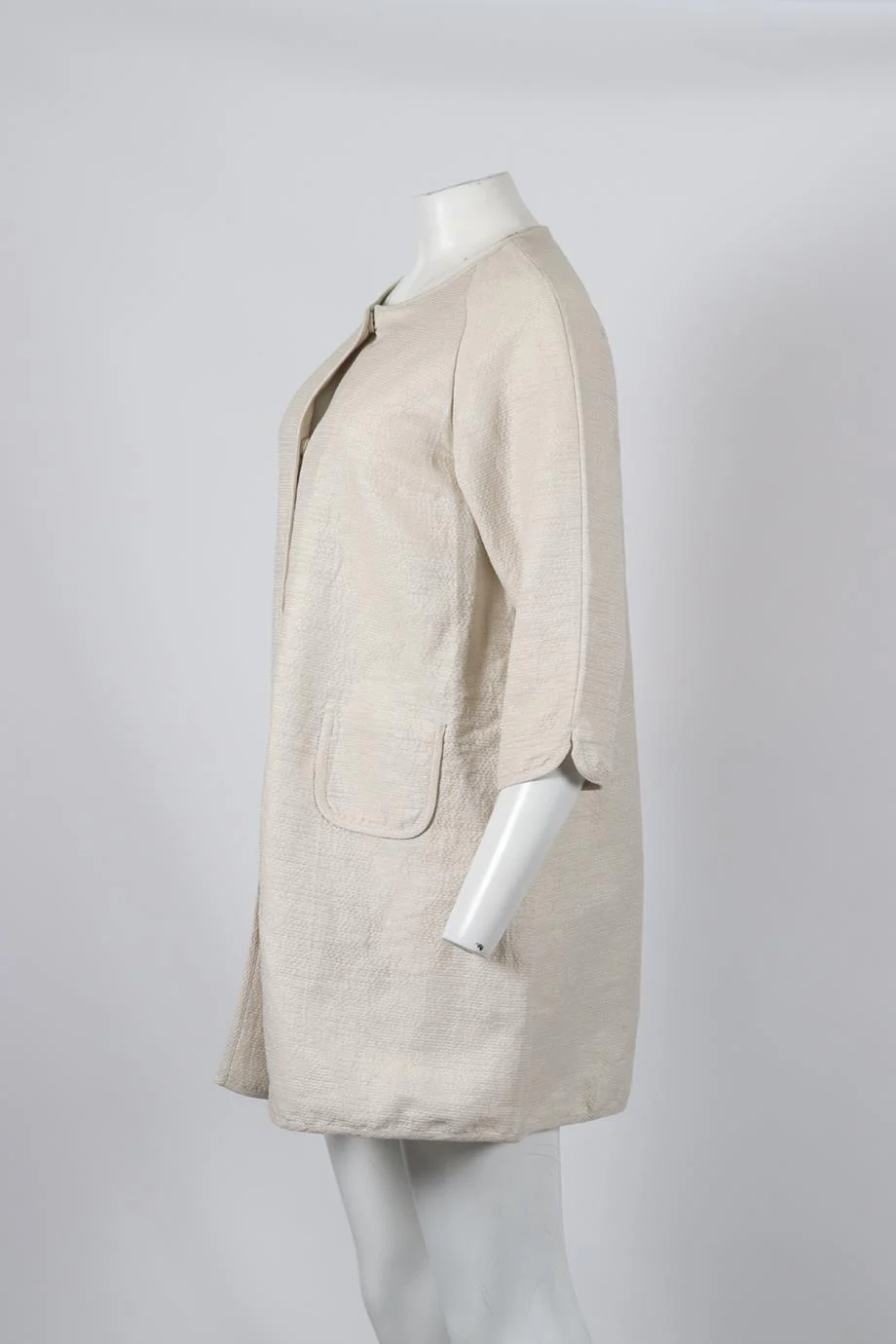 S MAX MARA SILK AND COTTON BLEND COAT IT 44 UK 12 - Image 3