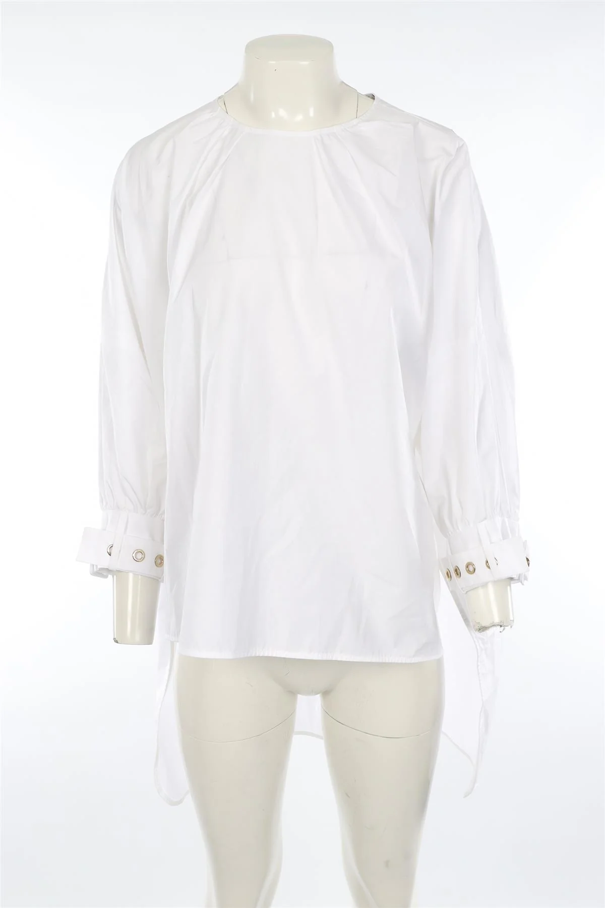 S MAX MARA WHITE COTTON TOP UK 8 - Image 2