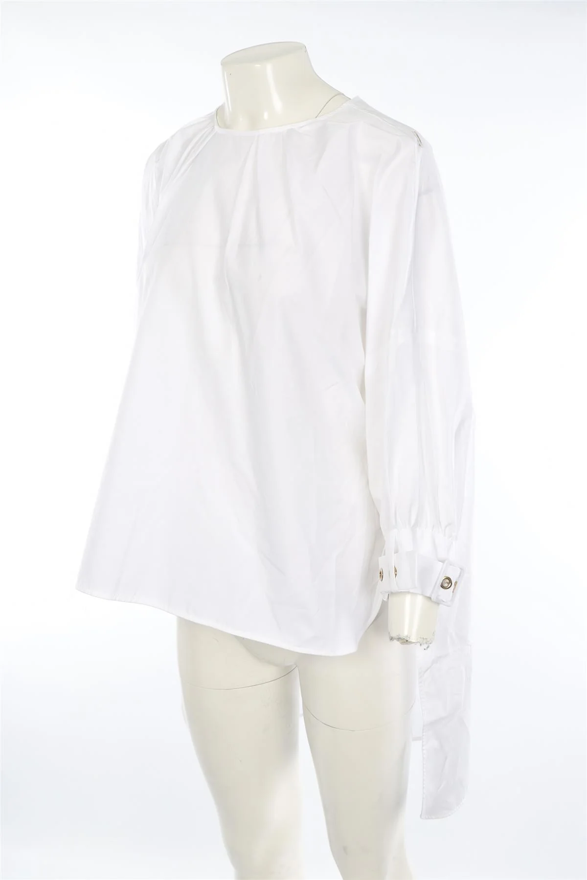 S MAX MARA WHITE COTTON TOP UK 8 - Image 3