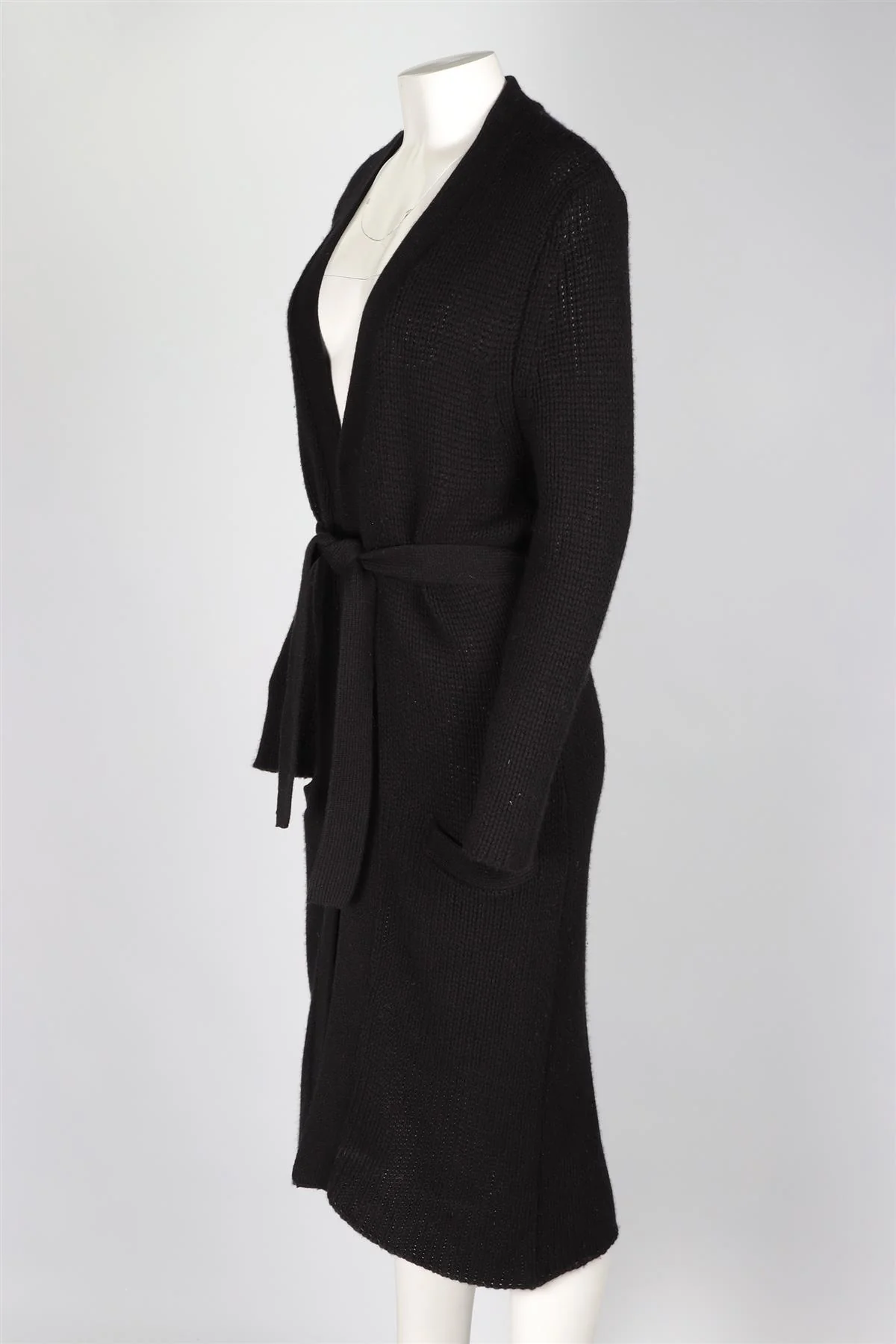 SABLYN BLACK CASHMERE CARDIGAN LARGE - Image 3
