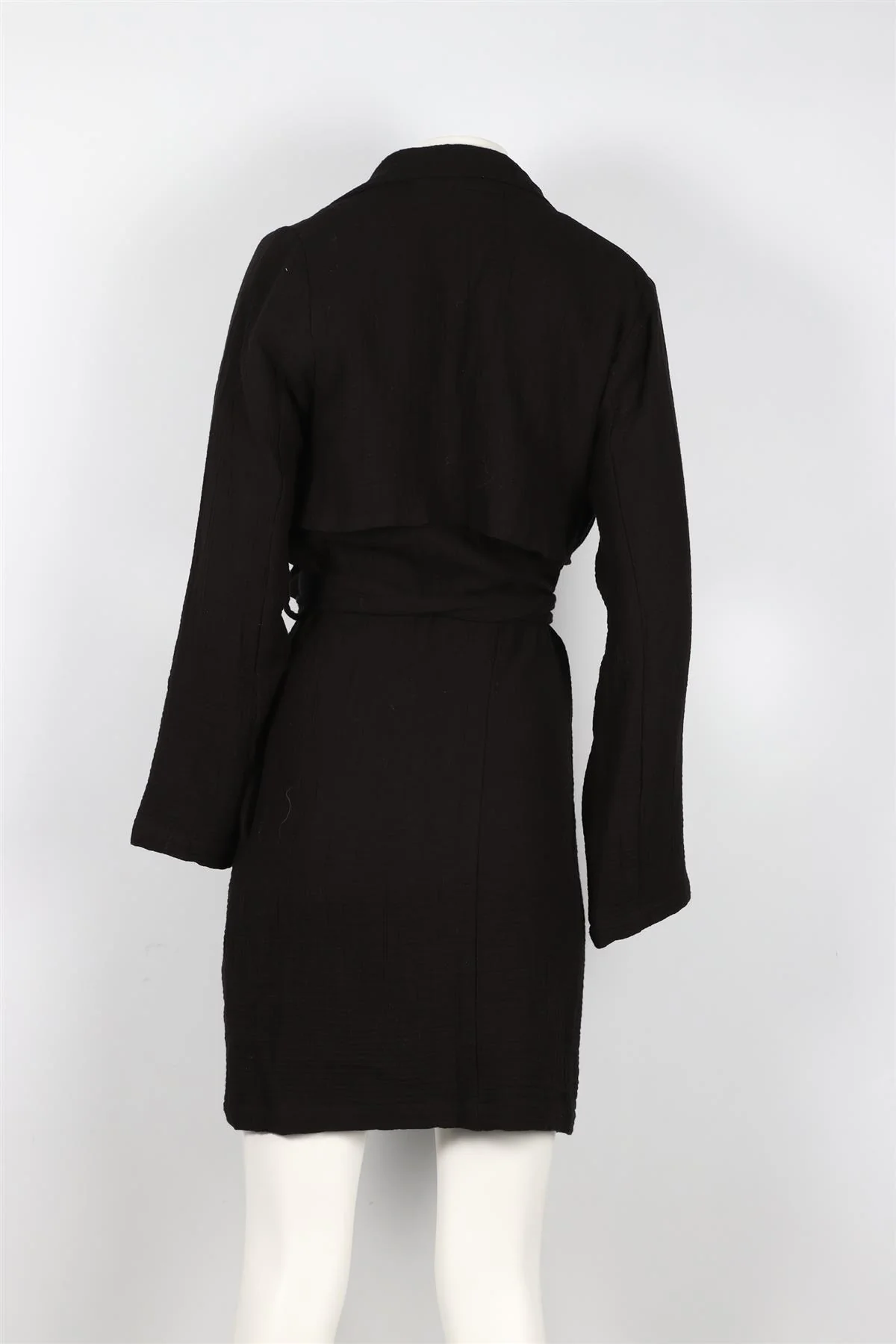 SABLYN BLACK COTTON TRENCH COAT XSMALL - Image 4