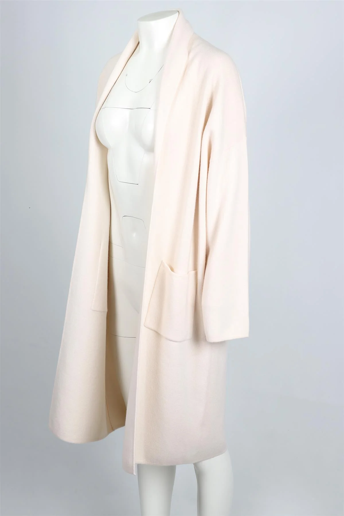 SABLYN CREAM CASHMERE AND WOOL BLEND CARDIGAN MEDIUM - Image 3