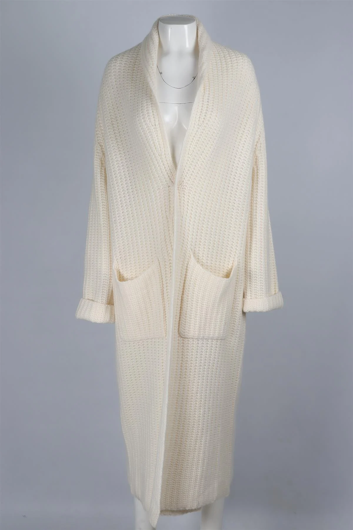 SABLYN CREAM CASHMERE CARDIGAN SMALL - Image 2