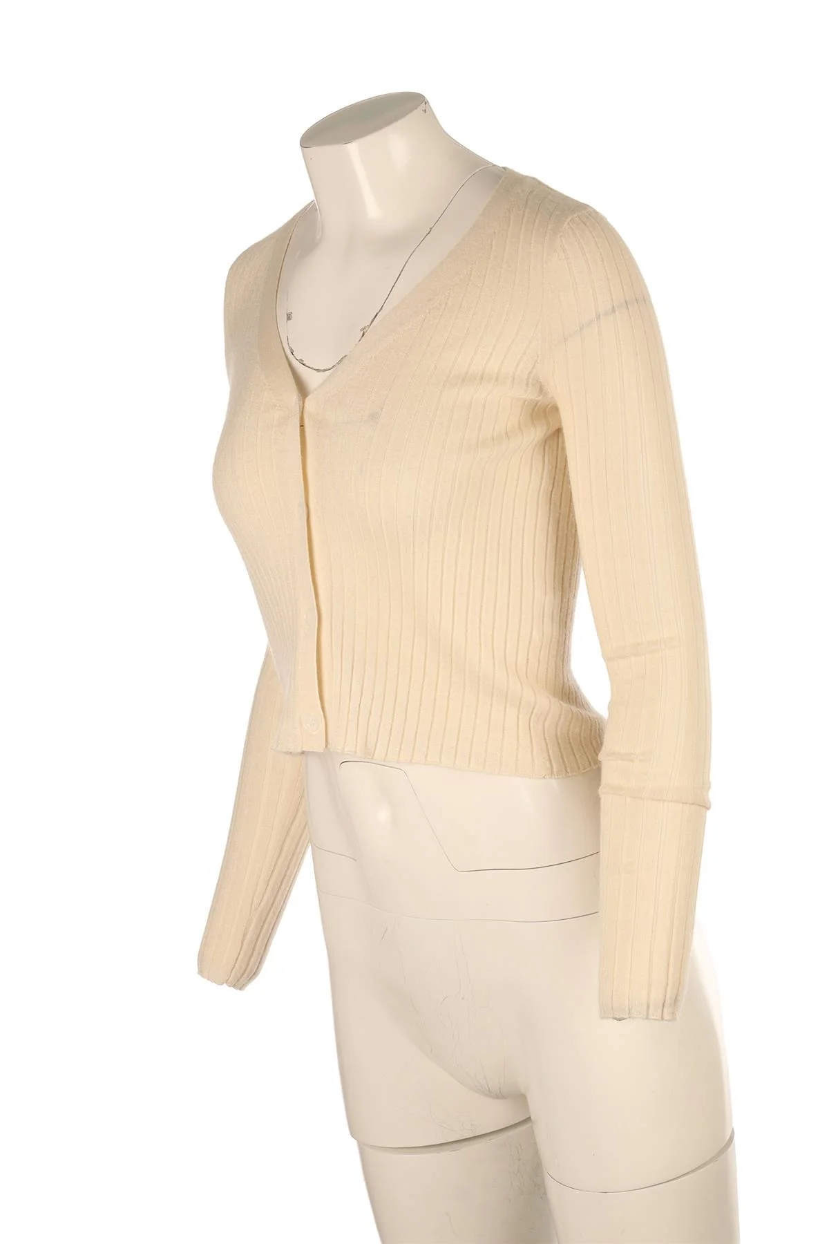 SABLYN CREAM CASHMERE CARDIGAN XSMALL - Image 3