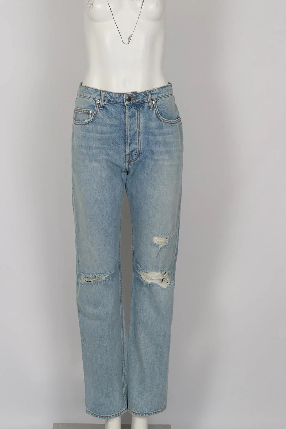 SABLYN DISTRESSED HIGH RISE STRAIGHT LEG JEANS W27 UK 8-10 - Image 2