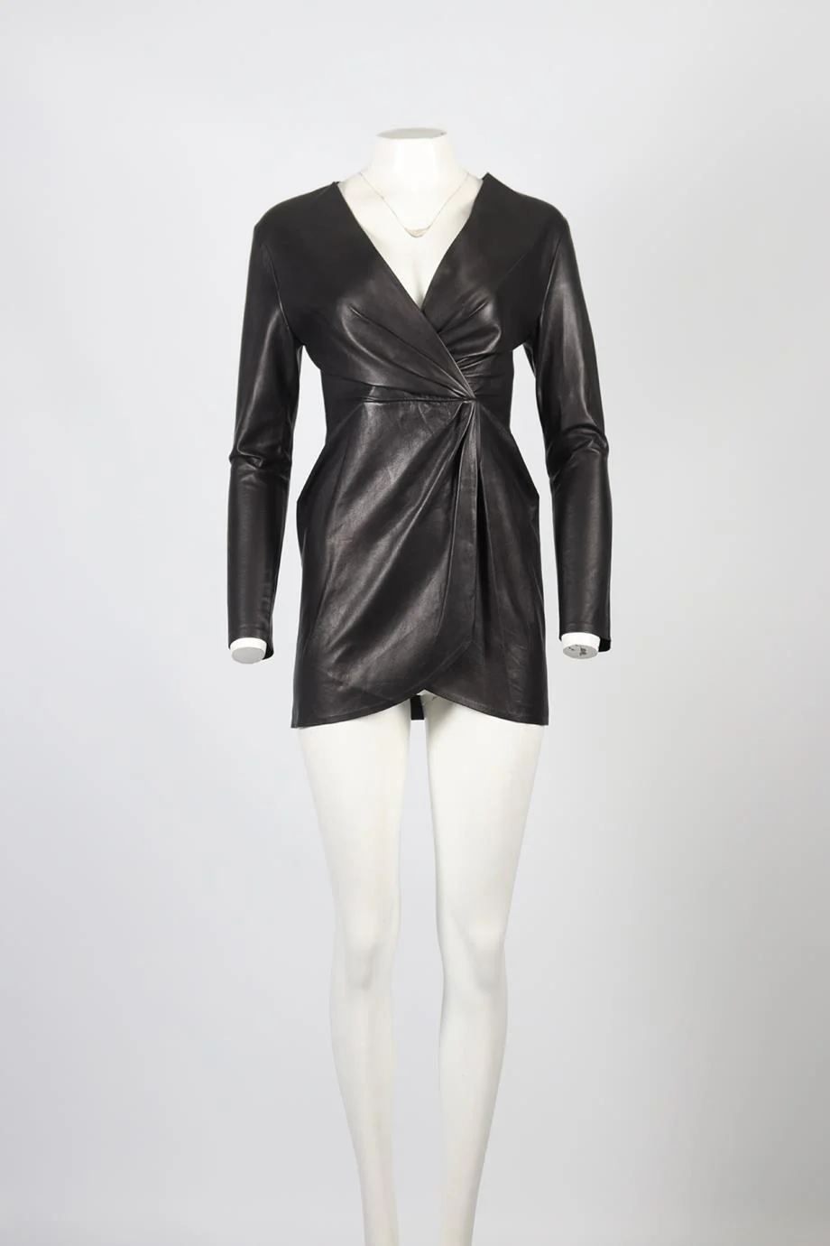 SABLYN LEATHER MINI DRESS SMALL - Image 2