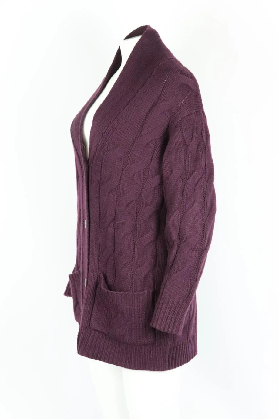 SABLYN OVERSIZED CABLE KNIT CASHMERE CARDIGAN XSMALL - Image 3