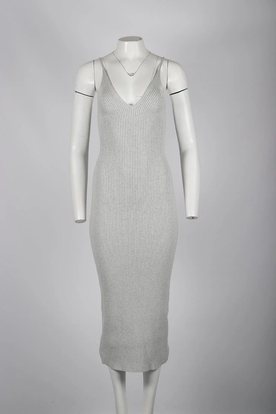 SABLYN RIBBED CASHMERE MIDI DRESS SMALL - Image 2
