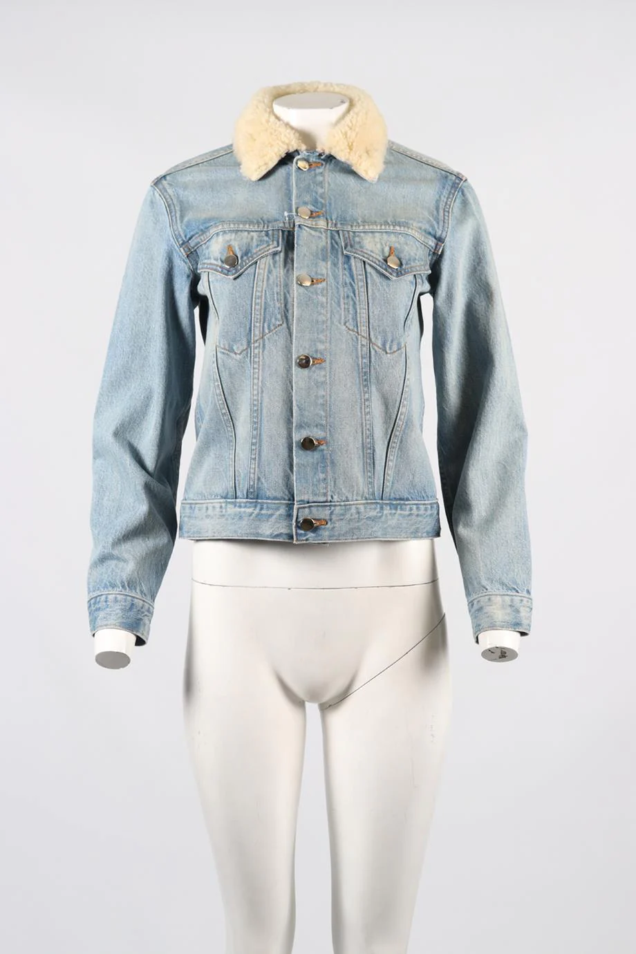 SABLYN SHEARLING AND DENIM JACKET SMALL - Image 2