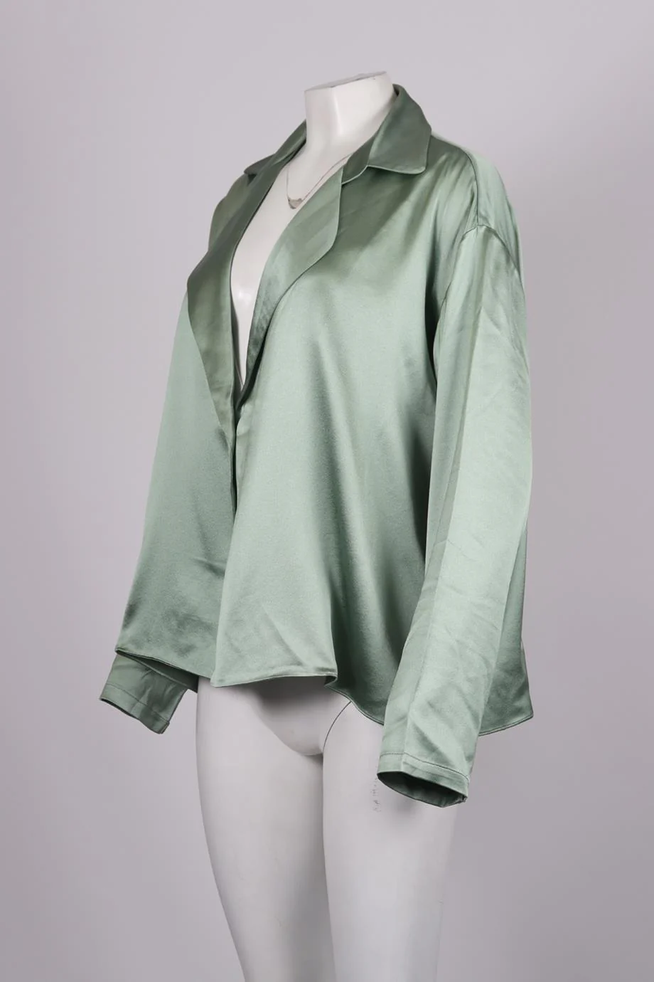 SABLYN SILK SATIN SHIRT XSMALL - Image 3