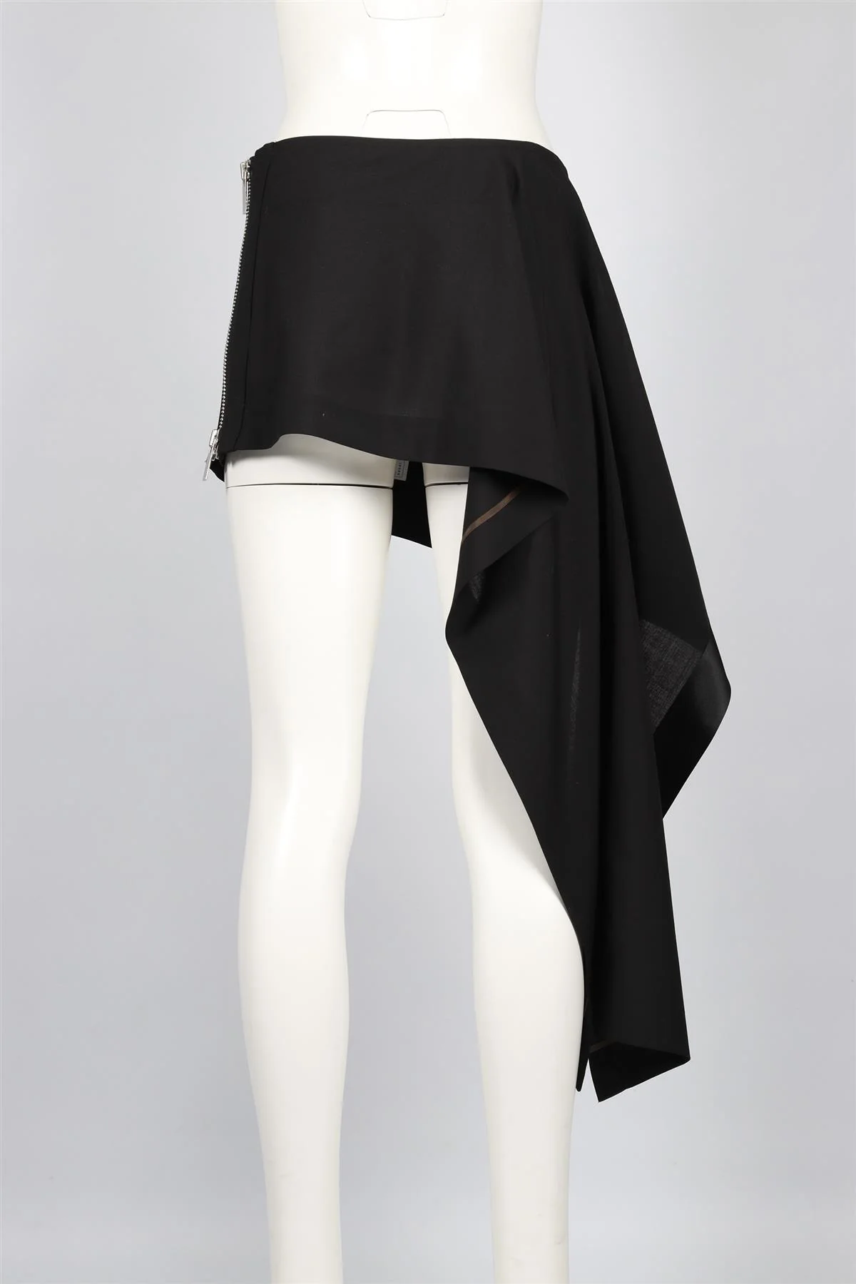 SACAI BLACK WOOL BLEND MINI SKIRT MEDIUM - Image 4