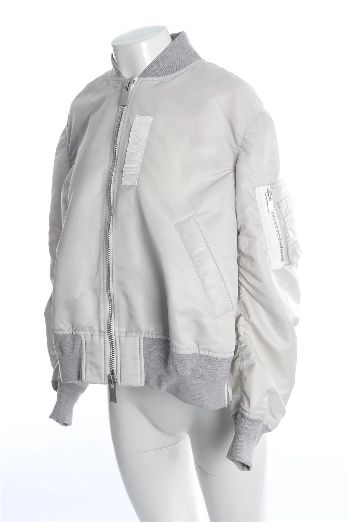 SACAI GREY SHELL JACKET UK 8 - Image 3