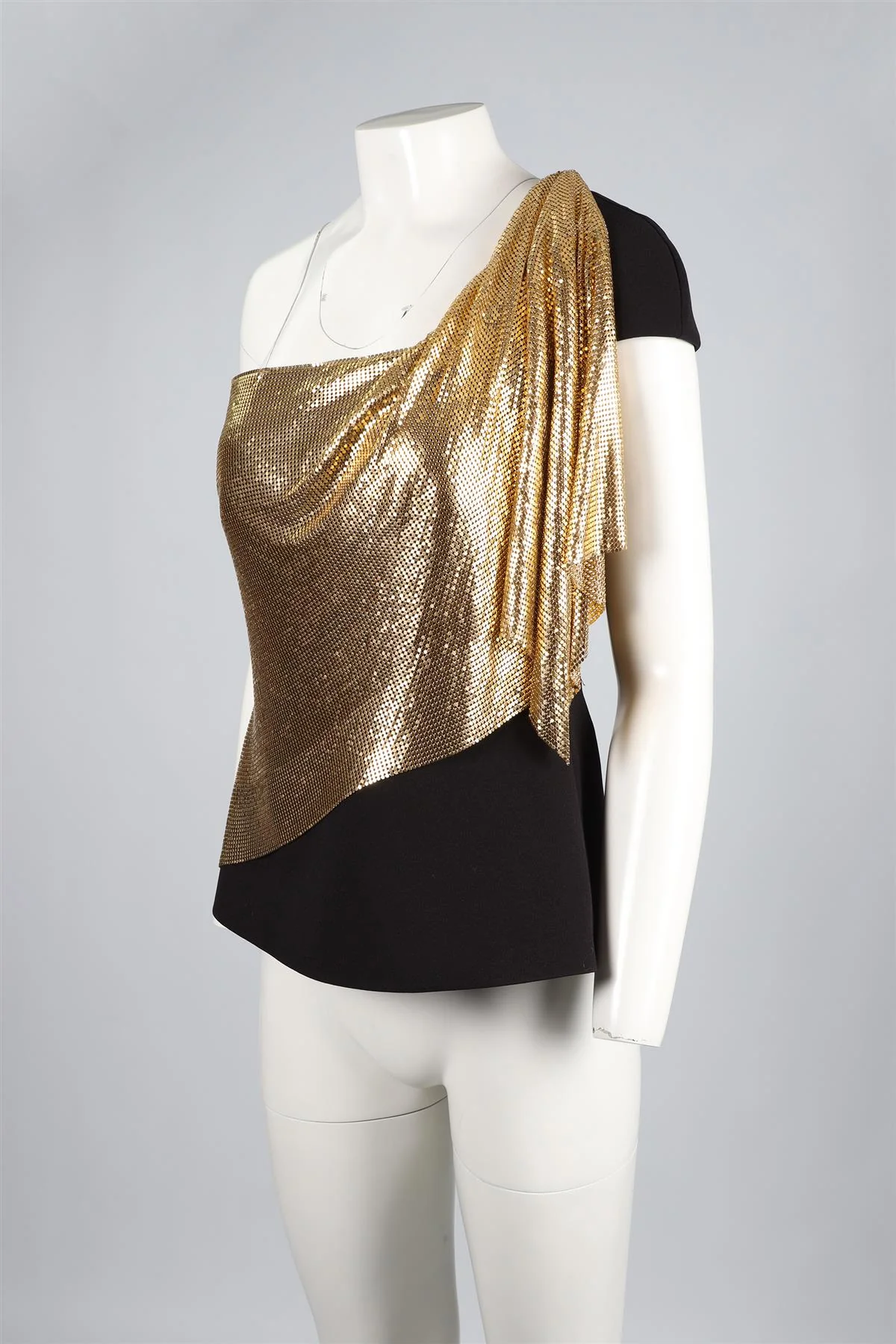 SAFIYAA BLACK CHAINMAIN AND CREPE TOP UK 12 - Image 3