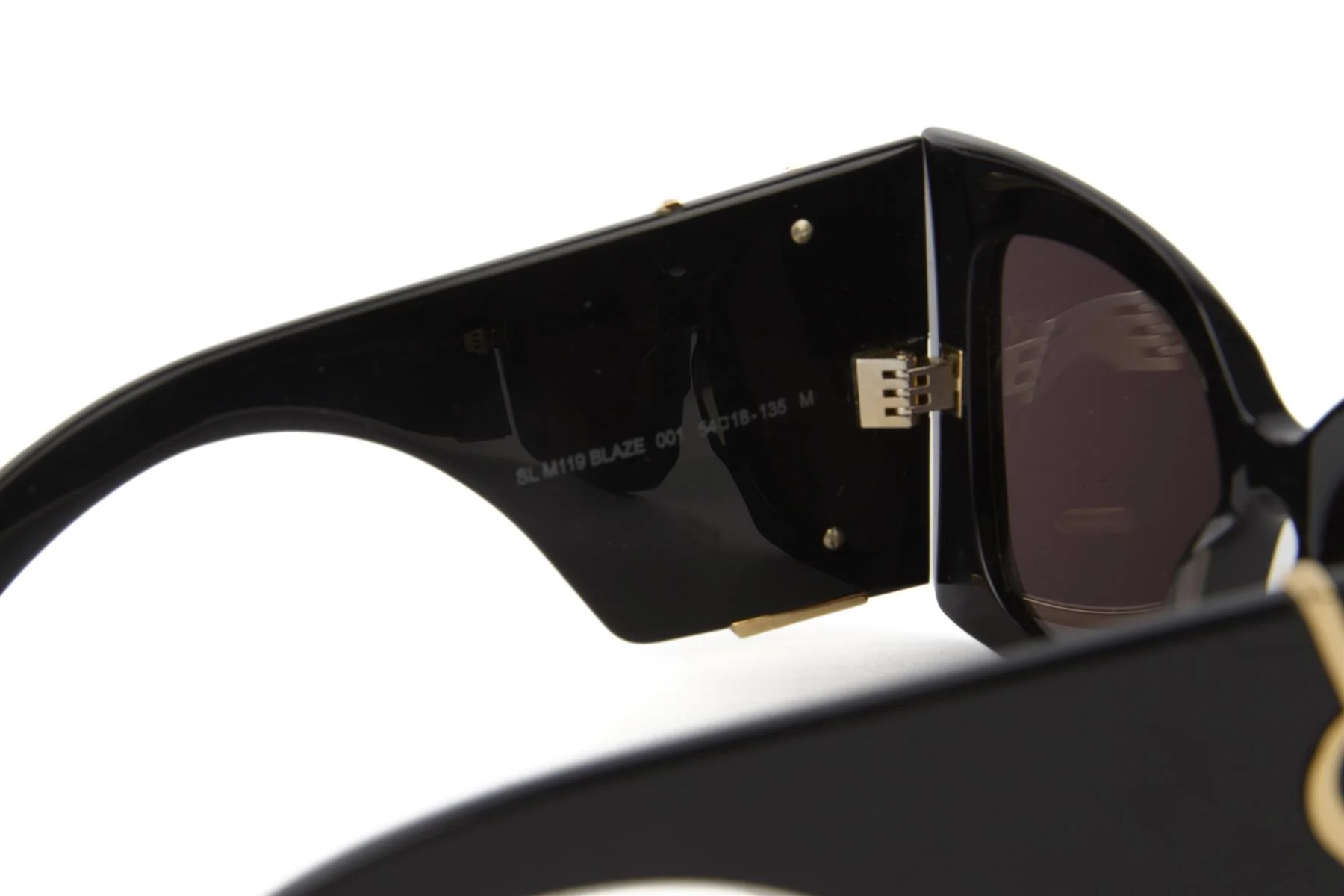 SAINT LAURENT BLACK BLAZE CAT EYE ACETATE SUNGLASSES - Image 5