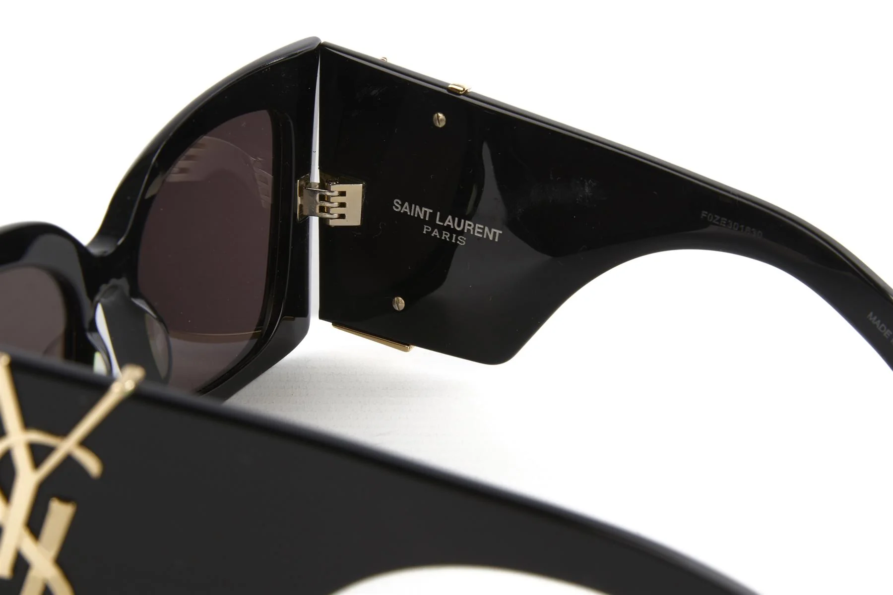 SAINT LAURENT BLACK BLAZE CAT EYE ACETATE SUNGLASSES - Image 6