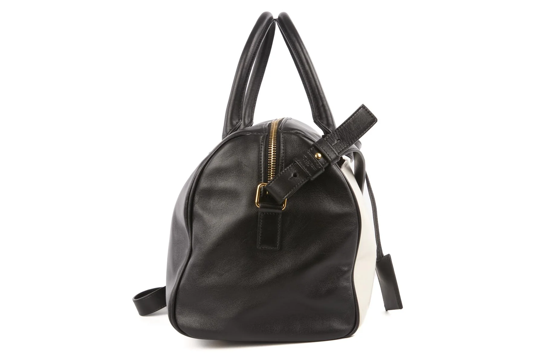 SAINT LAURENT BLACK CLASSIC DUFFLE 6 LEATHER TOTE BAG - Image 5