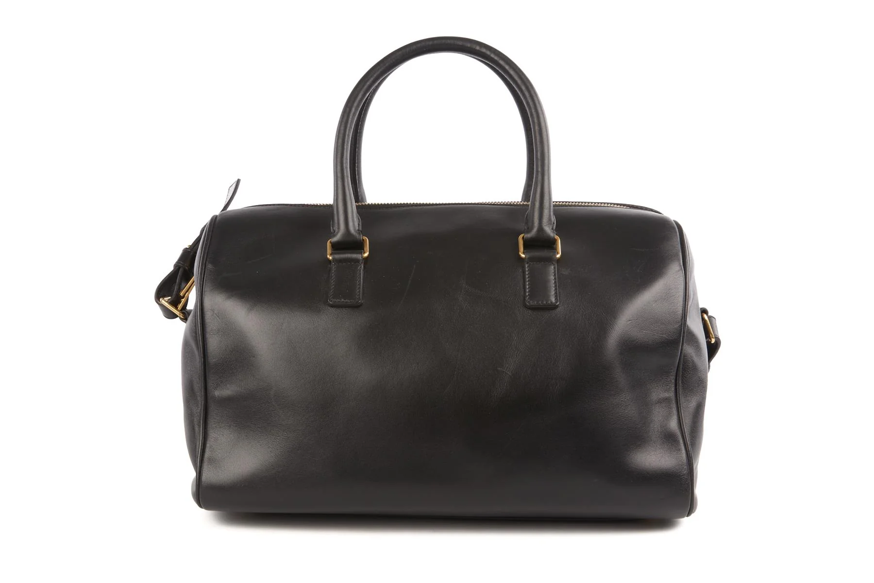 SAINT LAURENT BLACK CLASSIC DUFFLE 6 LEATHER TOTE BAG - Image 7