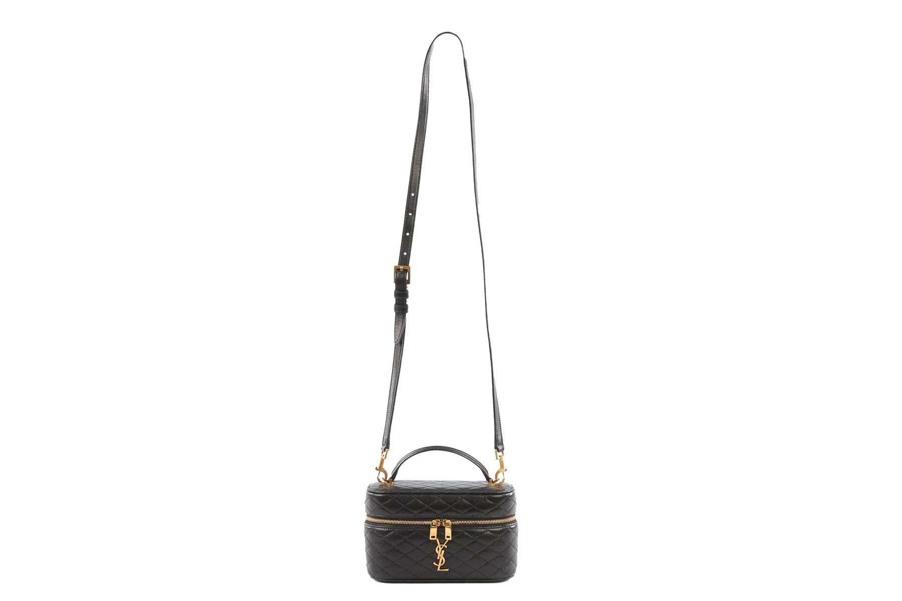 SAINT LAURENT BLACK GABY VANITY LEATHER SHOULDER BAG - Image 3