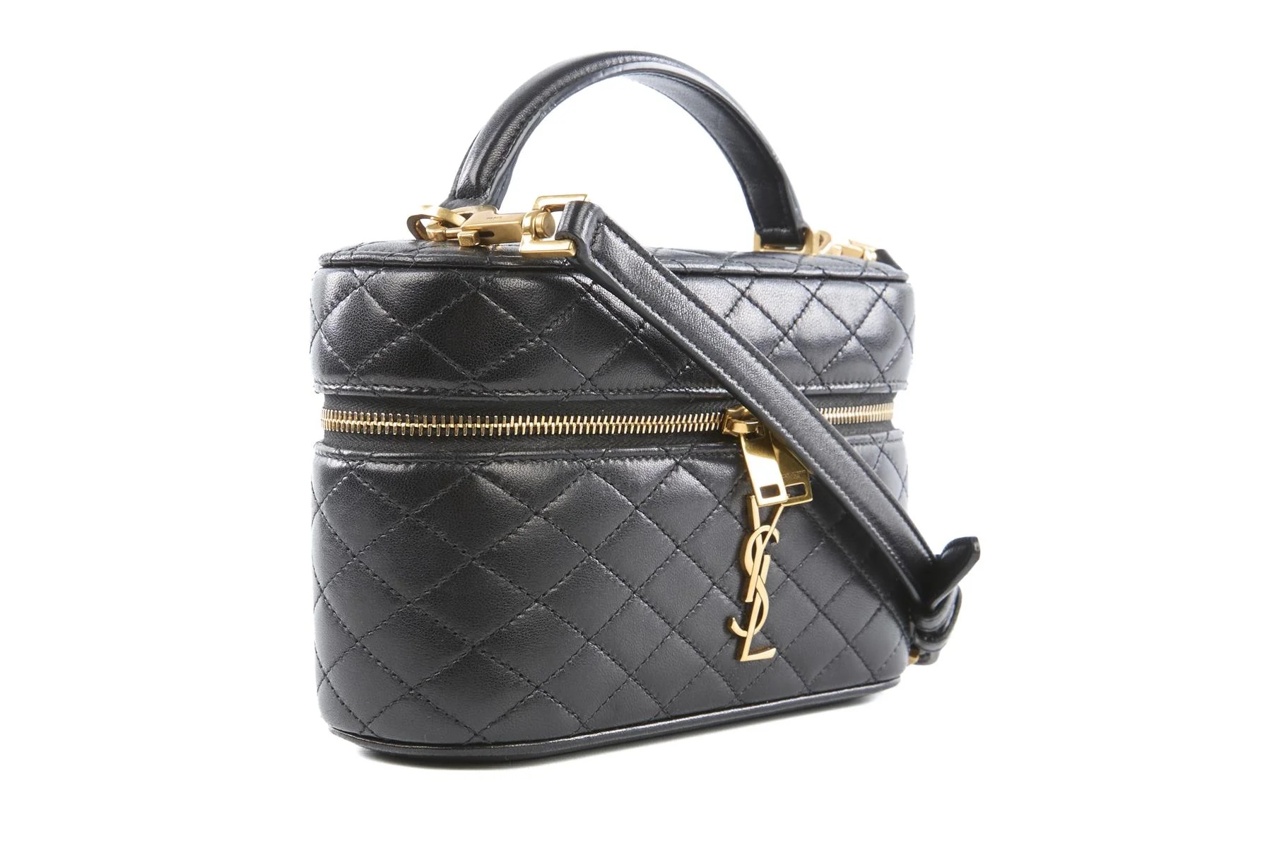 SAINT LAURENT BLACK GABY VANITY LEATHER SHOULDER BAG - Image 4
