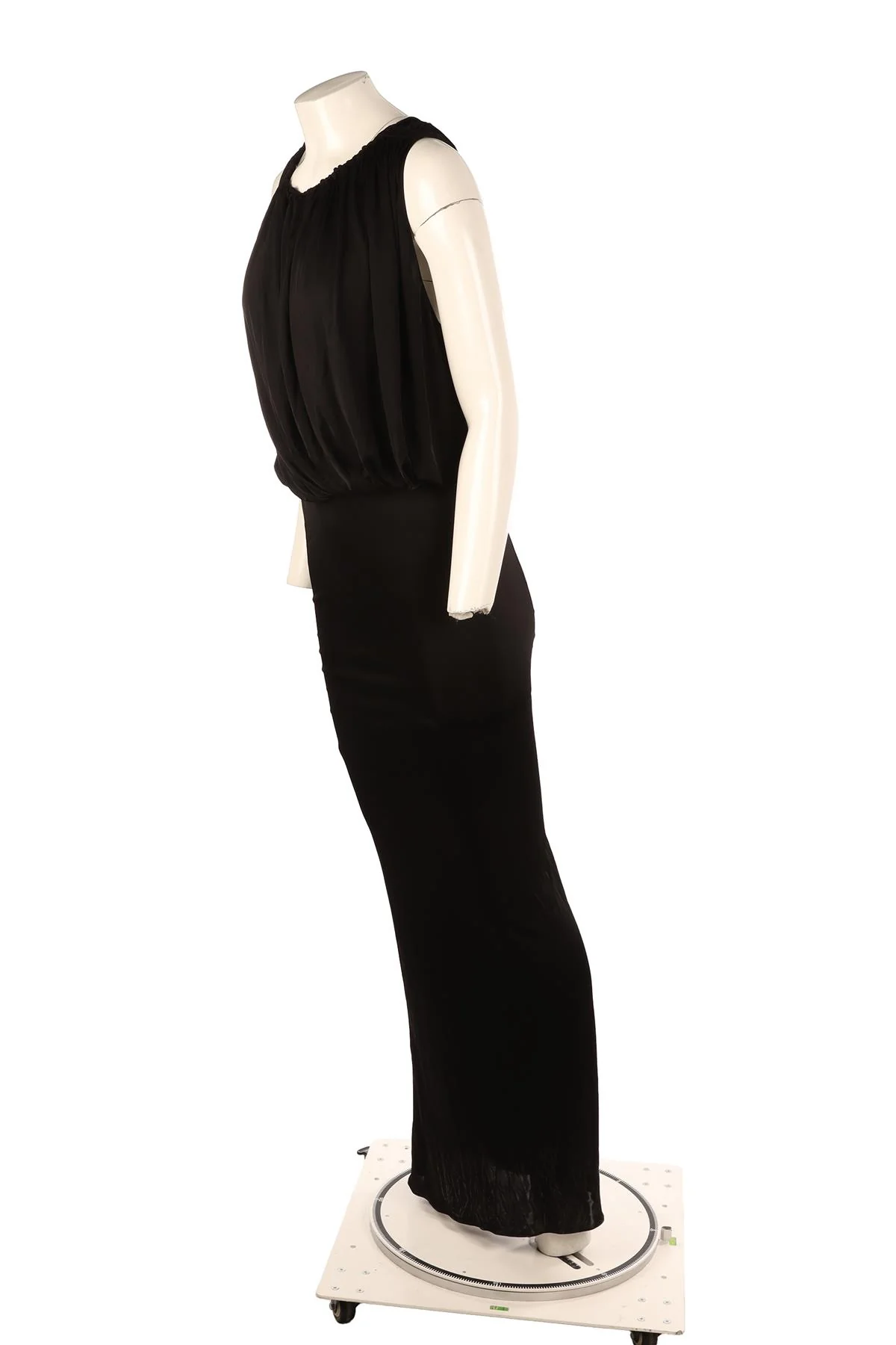 SAINT LAURENT BLACK JERSEY MAXI DRESS FR 36 UK 8 - Image 3