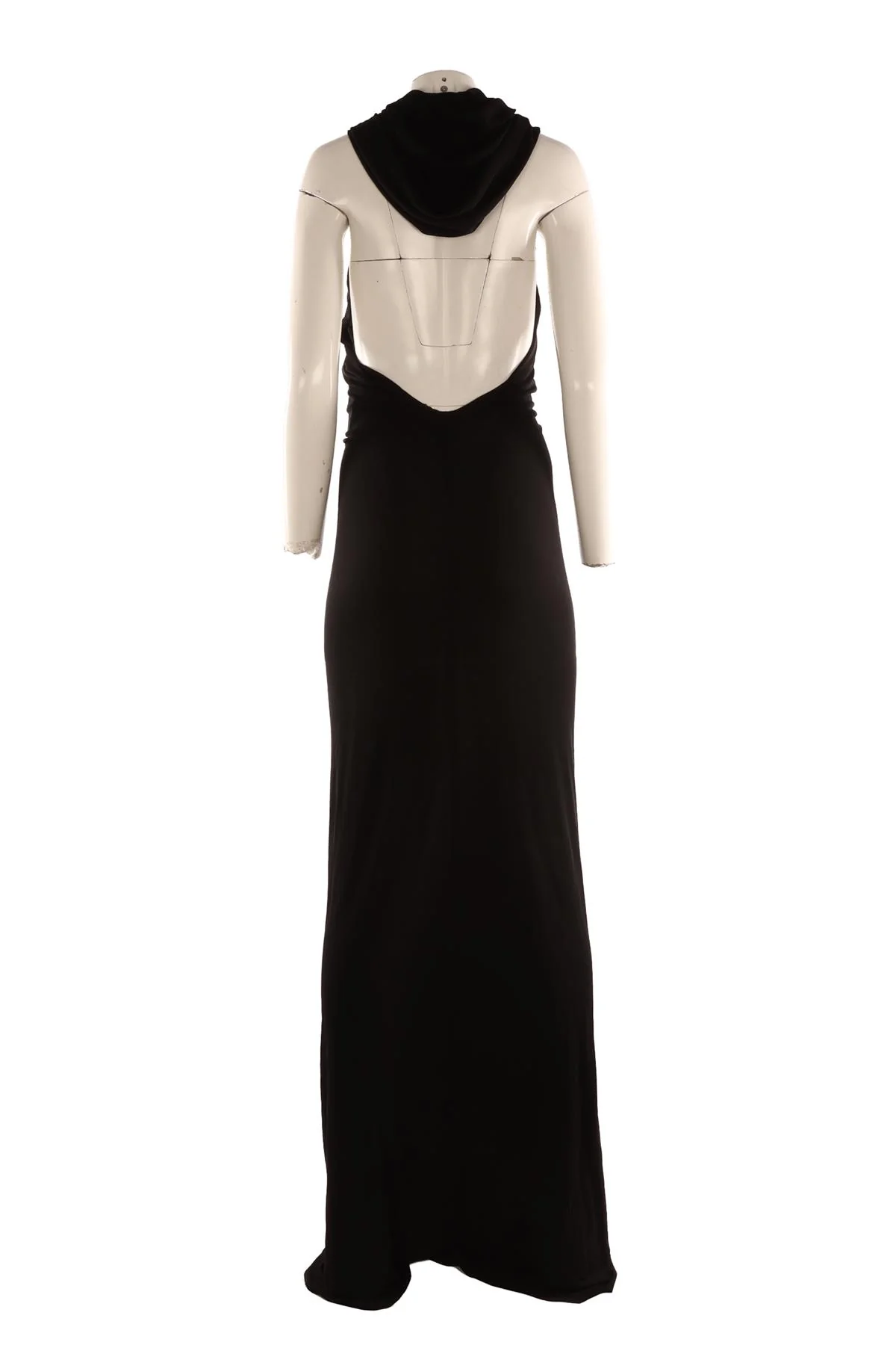 SAINT LAURENT BLACK JERSEY MAXI DRESS FR 38 UK 10 - Image 4