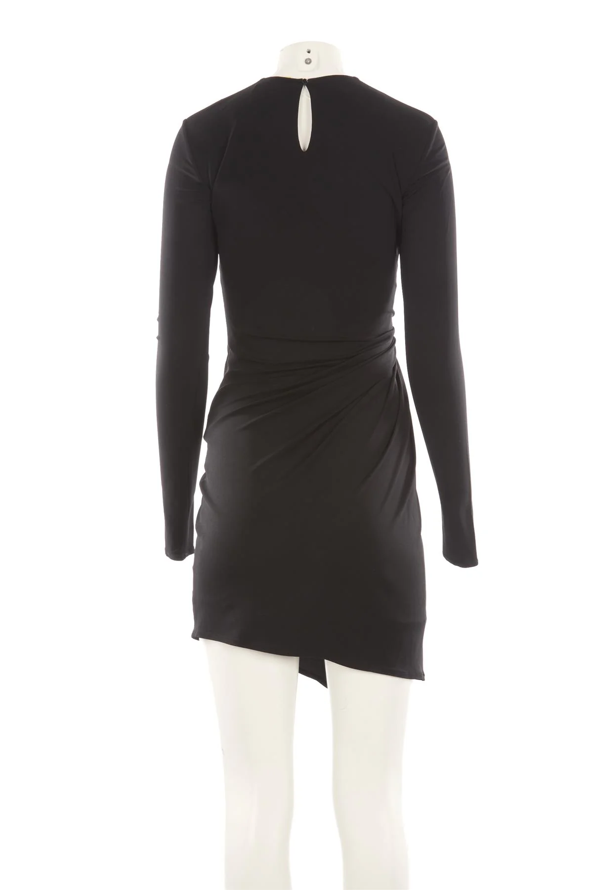 SAINT LAURENT BLACK JERSEY MINI DRESS FR 34 UK 6 - Image 4