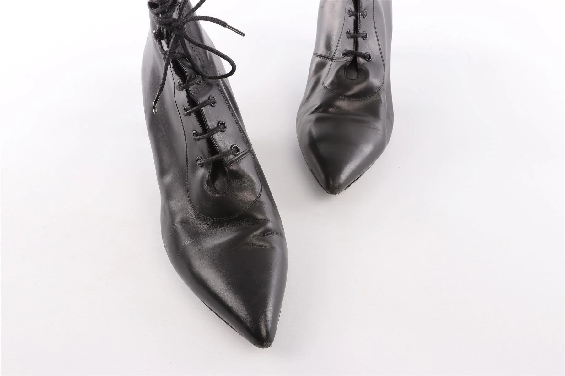 SAINT LAURENT BLACK LEATHER ANKLE BOOTS EU 40 UK 7 US 10 - Image 4