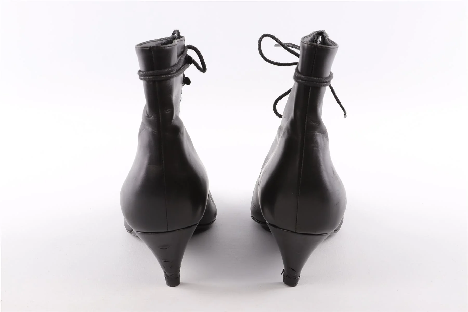 SAINT LAURENT BLACK LEATHER ANKLE BOOTS EU 40 UK 7 US 10 - Image 5