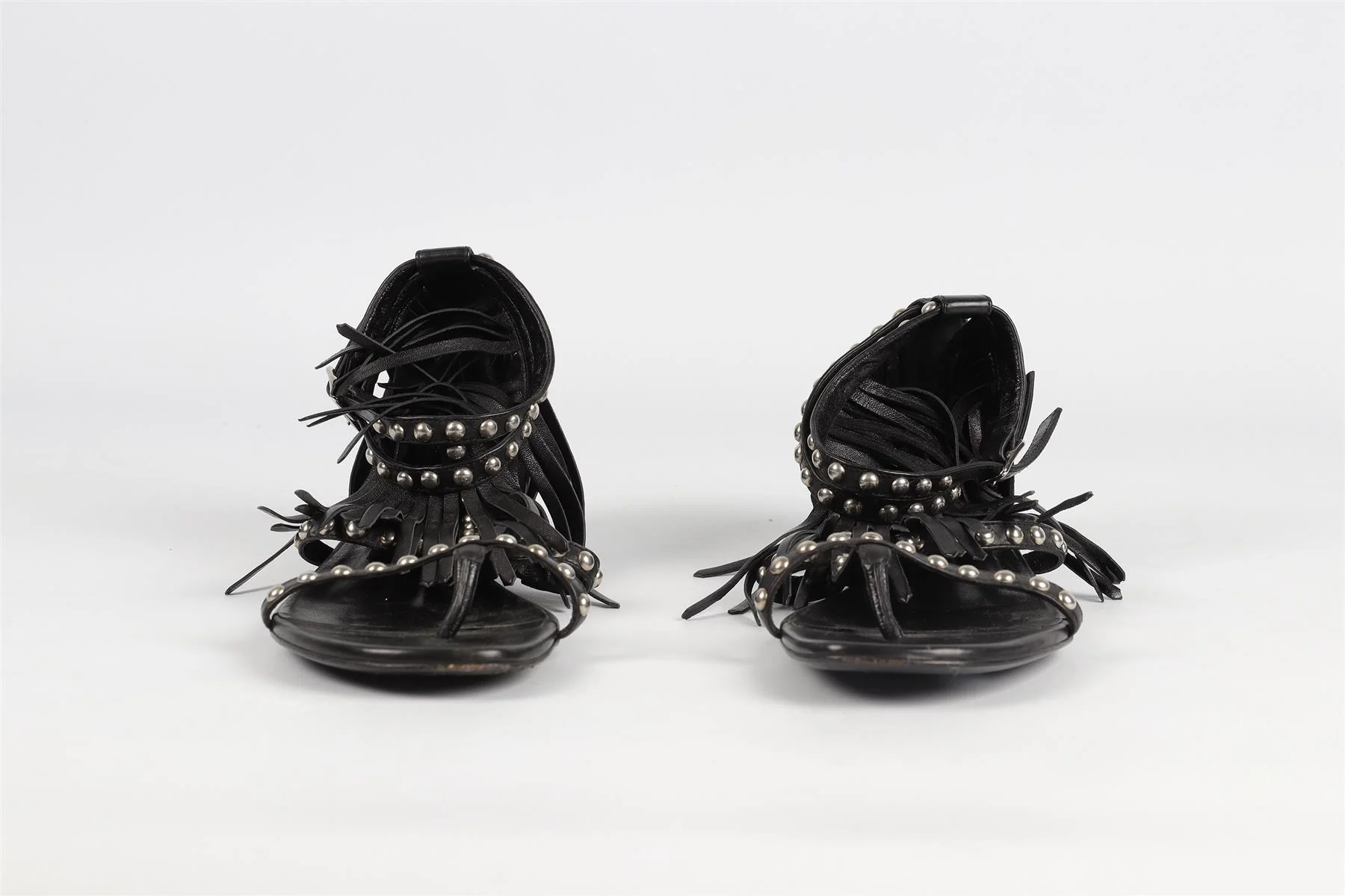 SAINT LAURENT BLACK LEATHER SANDALS EU 39 UK 6 US 9 - Image 3