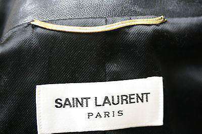 SAINT LAURENT BLACK LEATHER SLEEVELESS BIKER JACKET FR 38 UK 8/10 - Image 9
